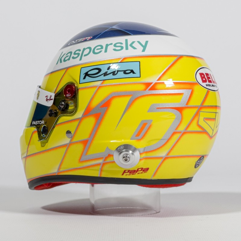 Mini Capacete Charles Leclerc Grande Pr Mio Da Fran A R Plica Do