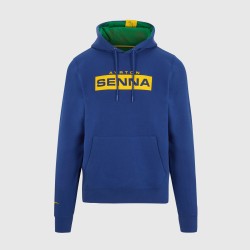 Sudadera Ayrton Senna azul con logo