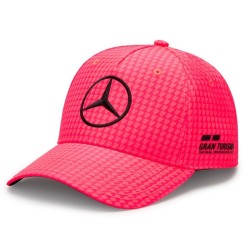 Gorra 2023 Mercedes AMG F1 en color rosa neon de Lewis Hamilton
