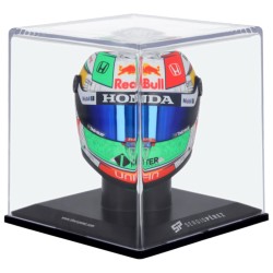 Sergio Pérez Mexican GP 2021  Mini Helmet Schuberth escala 1:4 + VITRINA