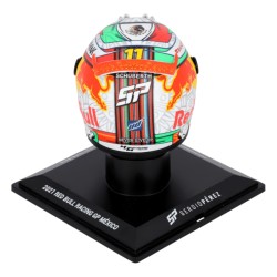 Sergio Pérez Mexican GP 2021  Mini Helmet Schuberth escala 1:4 + VITRINA