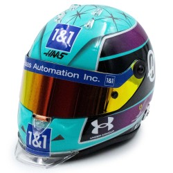 Mick Schumacher Mini Helmet 2022 GP Miami Schuberth escala 1:2