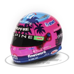 Fernando Alonso Mini Helmet 2022 GP Miami. Bell escala 1:2