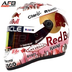 Sergio Perez Mini Helmet 2023 Las Vegas GP. Schubert escala 1:2