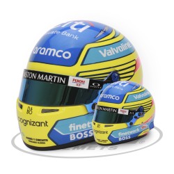 Fernando Alonso  2024 Mini Helmet Bell escala 1:2.