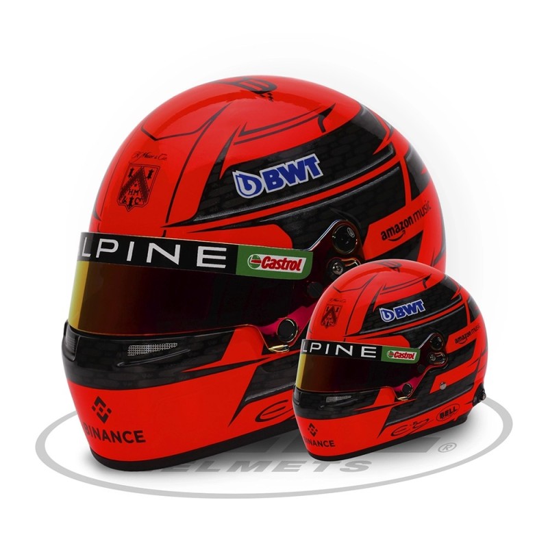 Pre- Order Esteban Ocon 2024 Mini Helmet Bell Escala 1:2. Precio 159€