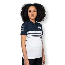 Polo Alpha Tauri Blanco/Azul Women