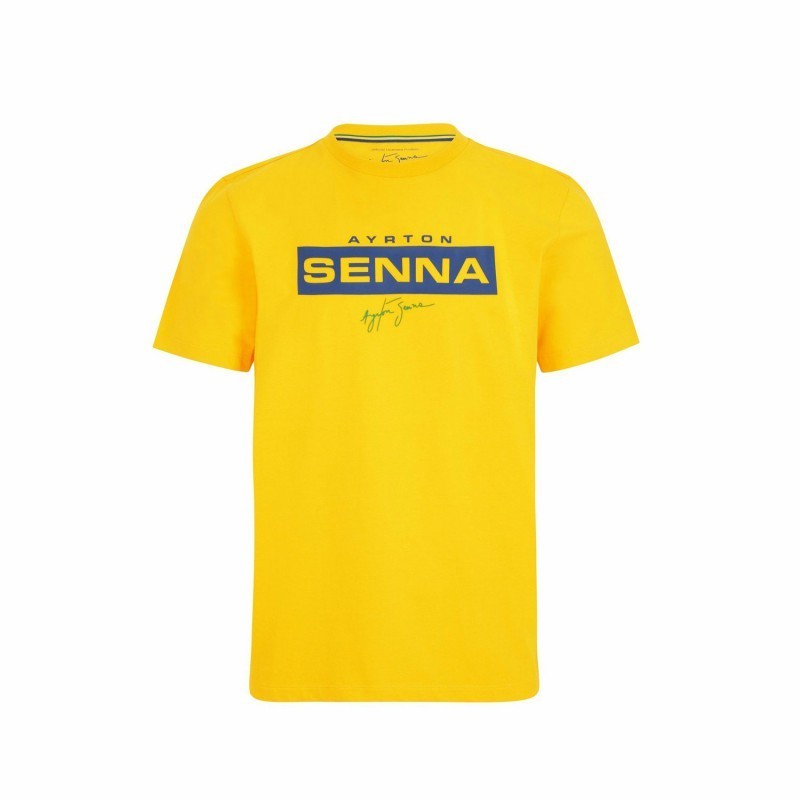 Camiseta logo Ayrton Senna amarilla