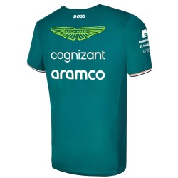 Camiseta del equipo Aston Martin de Fórmula 1 en color verde