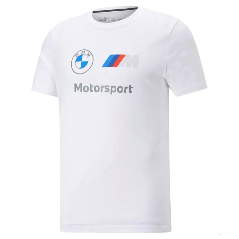 Camiseta con logo BMW PUMA MMS ESS blanca
