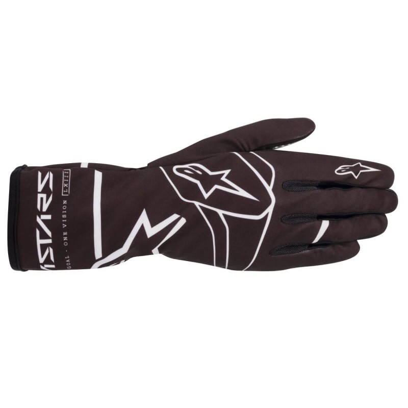 Alpinestars tech-1 k race v2 solid guantes blk/wht