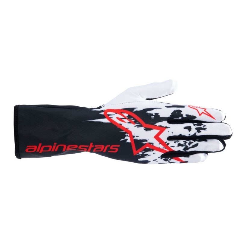 Guantes Alpinestars Tech-1 K V4 Negro/Blanco/Rojo