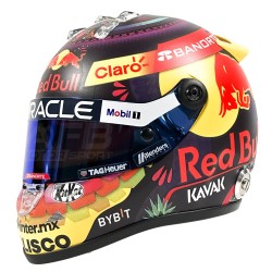 Sergio Perez Mini-Helm 2023 GP Mexiko. Schuberth Maßstab 1:2