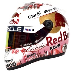 Mini casque Sergio Perez 2023 GP de Las Vegas. Échelle Schuberth 1:2.