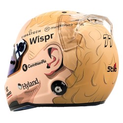 Valtteri Bottas test Bahrain 2023 "Mustache" Mini Helmet. Stilo 1:2 scale