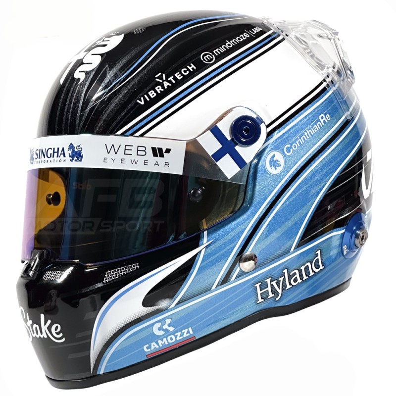 Valtteri Bottas 2023 Mini Helmet. Stilo escala 1:2.