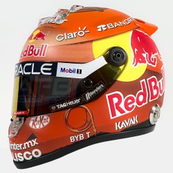 Mini casco Sergio Pérez Gran Premio del Canada 2023. Replica del casco F1 in scala 1:2