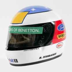 Michael Schumacher Mini Capacete 1992 do Grande Prêmio da Bélgica de 1992 em Spa