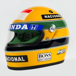 Ayrton Senna mini capacete 1990 réplica capacete F1 escala 1:2