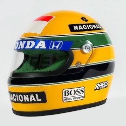 Mini casco Ayrton Senna replica casco F1 del 1990 scala 1:2