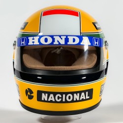 Mini casco Ayrton Senna replica casco F1 del 1988 scala 1:2