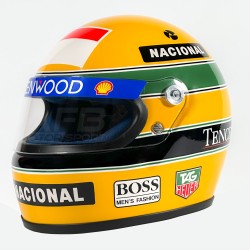 Ayrton Senna mini capacete 1993 réplica capacete F1 escala 1:2