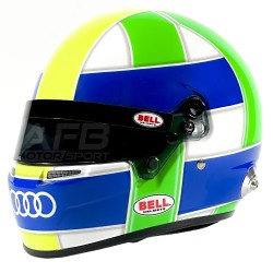 Mini casco Lucas di Grassi 2021 Casco Formula E scala 1:2