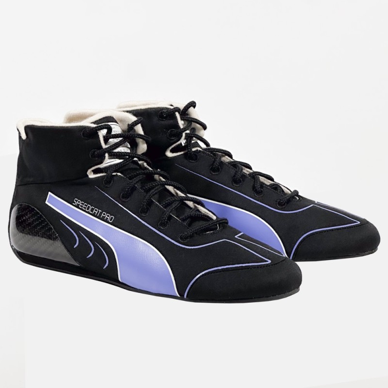 Puma Speedcat Pro Black/Purple FIA 8856-2018 Boots at AFB Motorsport