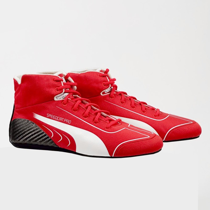 Botas Puma Speedcat Pro FIA Red/White - Homologadas FIA 8856-2018