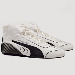 Botas Puma Speedcat Pro White/Black - Homologadas FIA 8856-2018