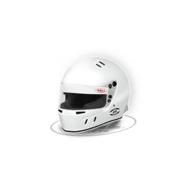 GT6 white (Hans) FIA 8859/SA2020 Bell helmet