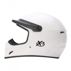 X-1 white (Hans) FIA 8859-2015 Bell helmet