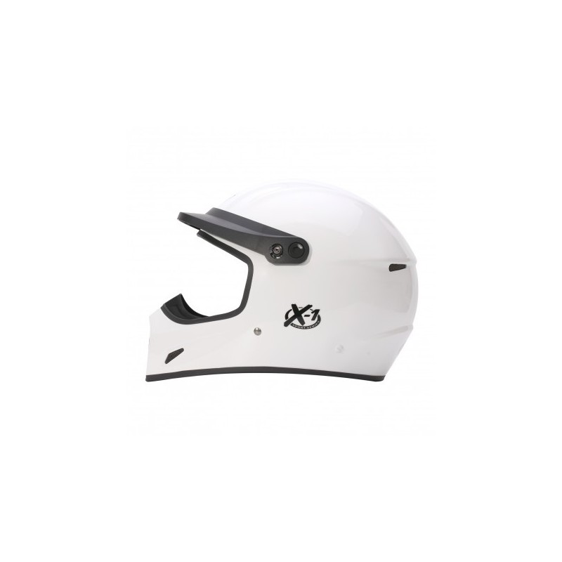 X-1 white (Hans) FIA 8859-2015 Bell helmet