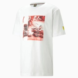 Camiseta Ferrari Race Road Trip para hombre blanca