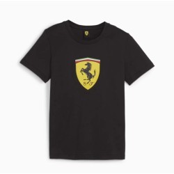 Camiseta Puma Ferrari Big Shield para niños negra