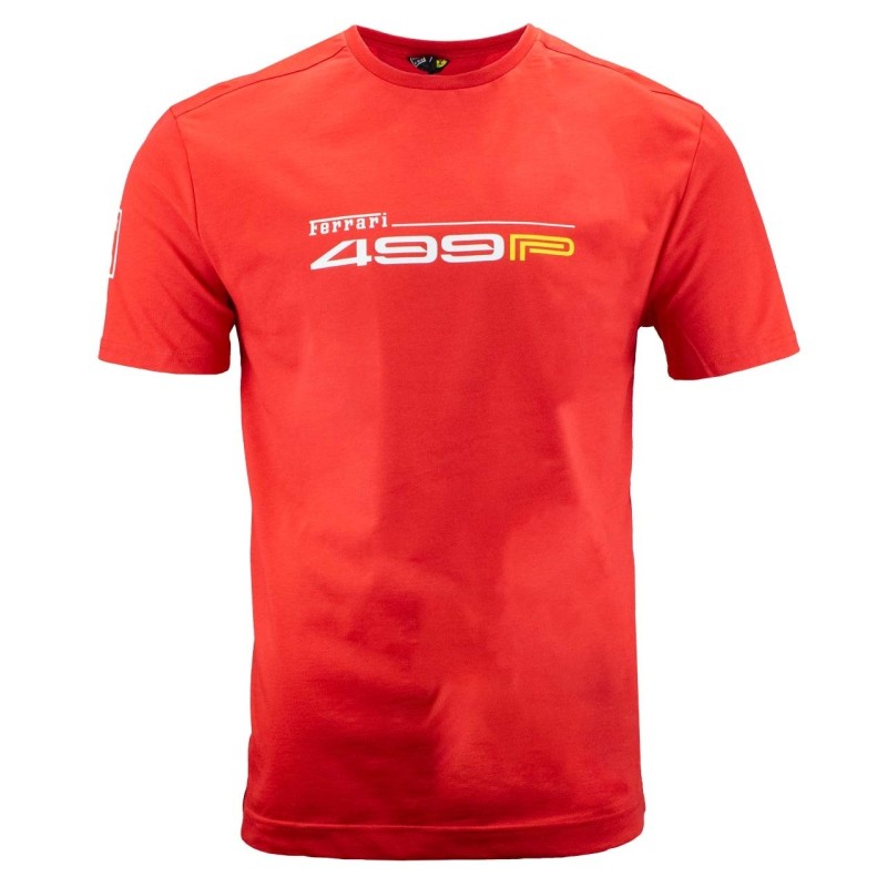 Camiseta Ferrari Hypercar impresa 2 orgánica para hombre roja