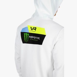 VR46 abu dhabi hombre fullcremallera sudadera con capucha blanca