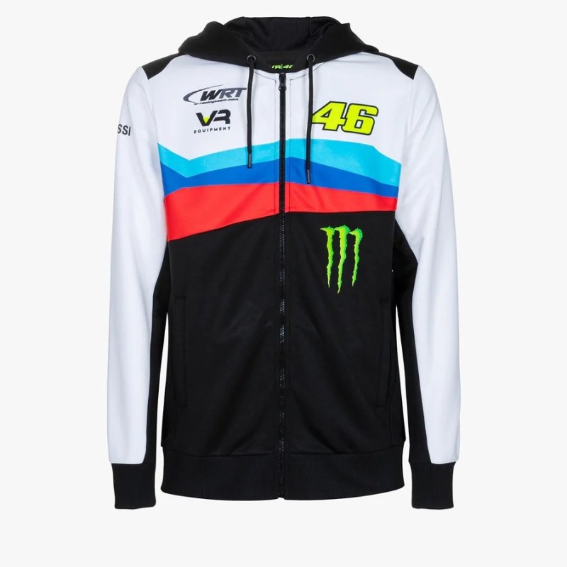 VR46 wrt hombre cremallera sudadera con capucha multicolor