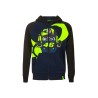 VR46 niños motina con cremallera completa sudadera con capucha azul