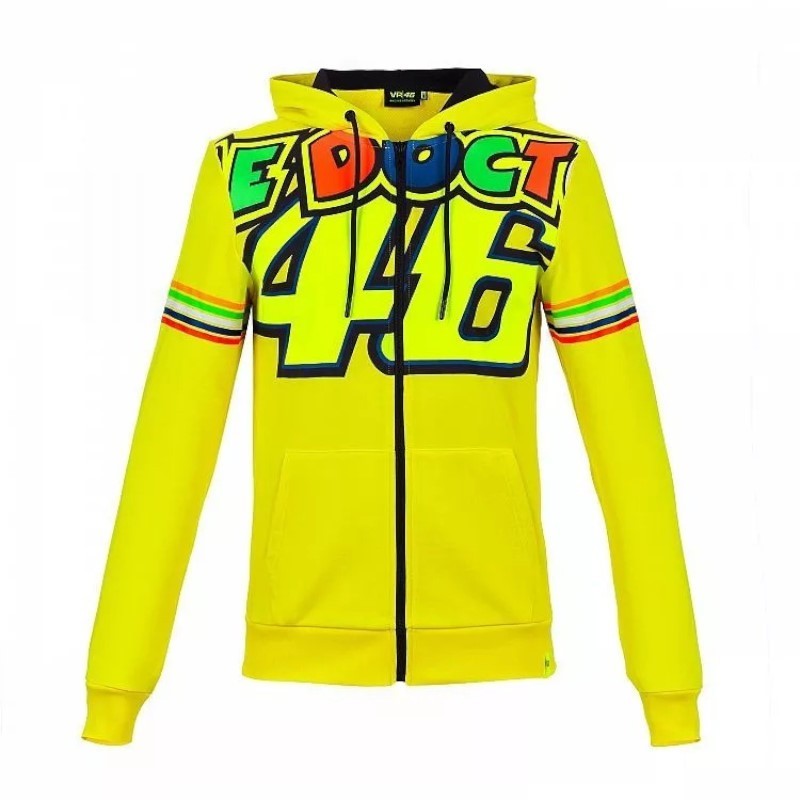 VR46 niños the doctor con cremallera completa sudadera con capucha amarilla