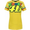 VR46 classic mujer stripes camiseta  amarilla