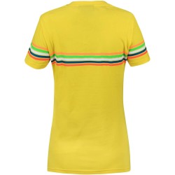 VR46 classic mujer stripes camiseta  amarilla