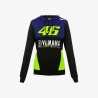 VR46 yamaha sudaderas con cremallera completa y capucha para mujer en color azul