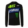 VR46 sudadera con cremallera completa y capucha para hombre en color negro