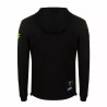 VR46 sudadera con cremallera completa y capucha para hombre en color negro