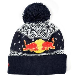 Gorro navideño con borla Red Bull Newera azul marino