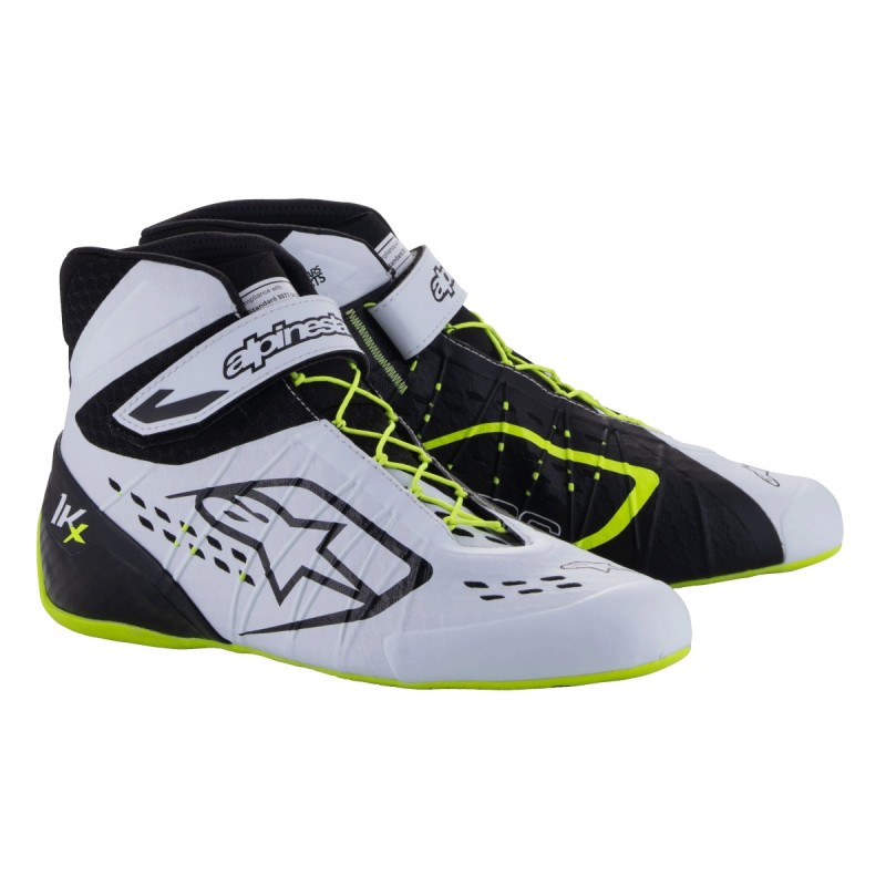 TECH-1 KX V3 botas FIA negro blanco amarillo flúor