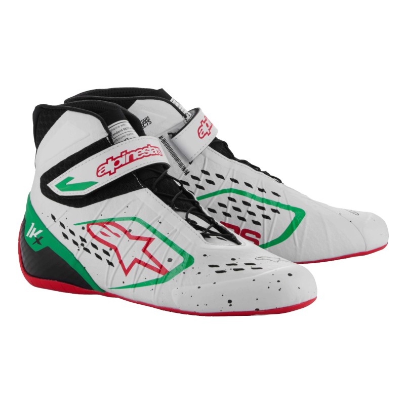 TECH-1 KX V3 botas FIA blanco verde rojo