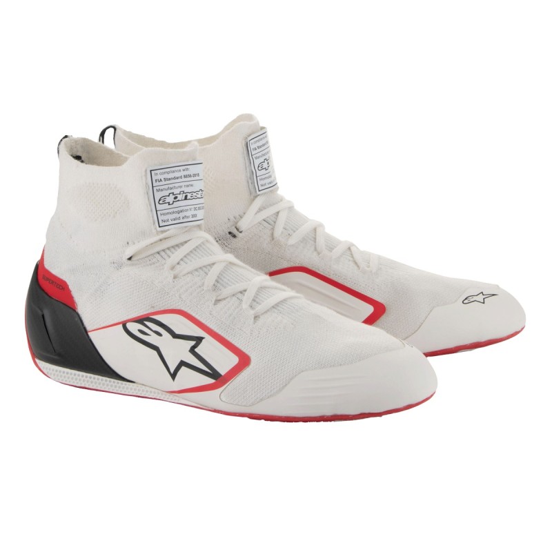 Supertech botas Alpinestars FIA/SFI -Blancas / Rojas / Negras