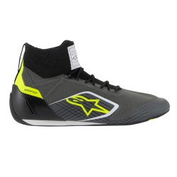 Supertech botas Alpinestars FIA/SFI -Gris / Negro / Blanco / Amarillo Fluor